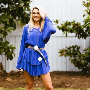 NWT Scrunched waist linen dress